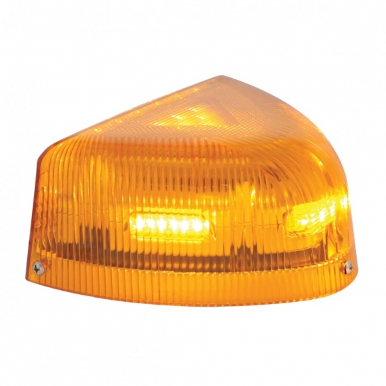 37 LED Peterbilt Turn Signal Light w/ Chrome Base - Amber LED/Amber ...