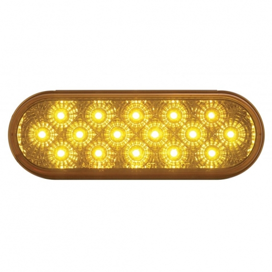 16 LED Reflector Oval Turn Signal Light - Amber LED/Amber Lens - Texas ...