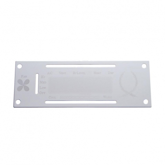 Kenworth Stainless A/C Control Plate - Texas Chrome Shop