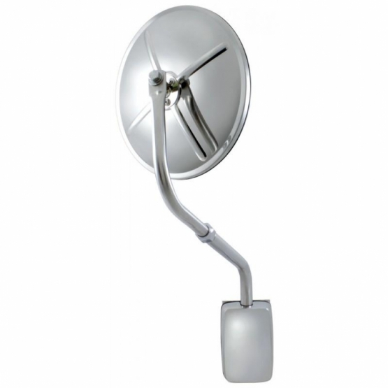 Stainless Steel Hood Mount Mirror - Texas Chrome Shop